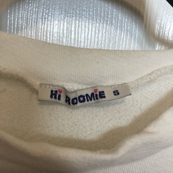 White Cropped Long Sleeve Shirt - Picture 3 of 3